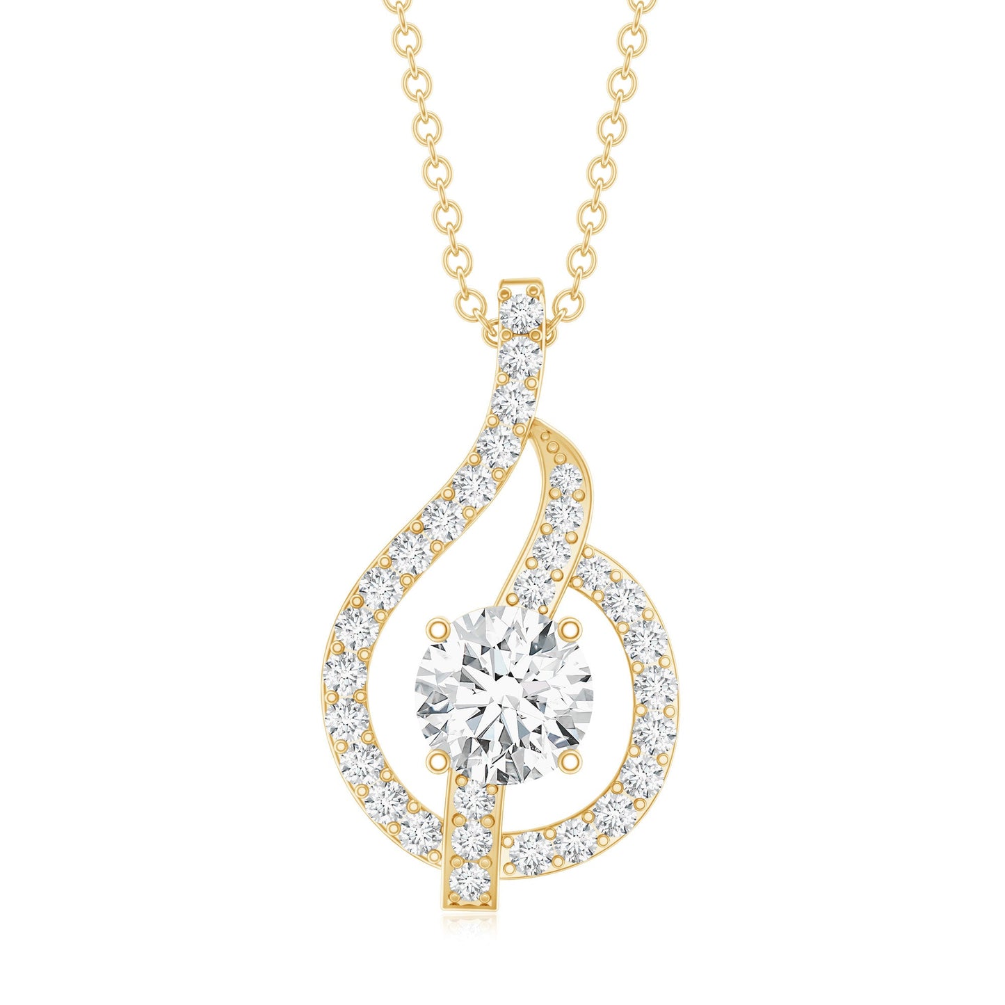 Certified Lab Grown Diamond Leaf Necklace