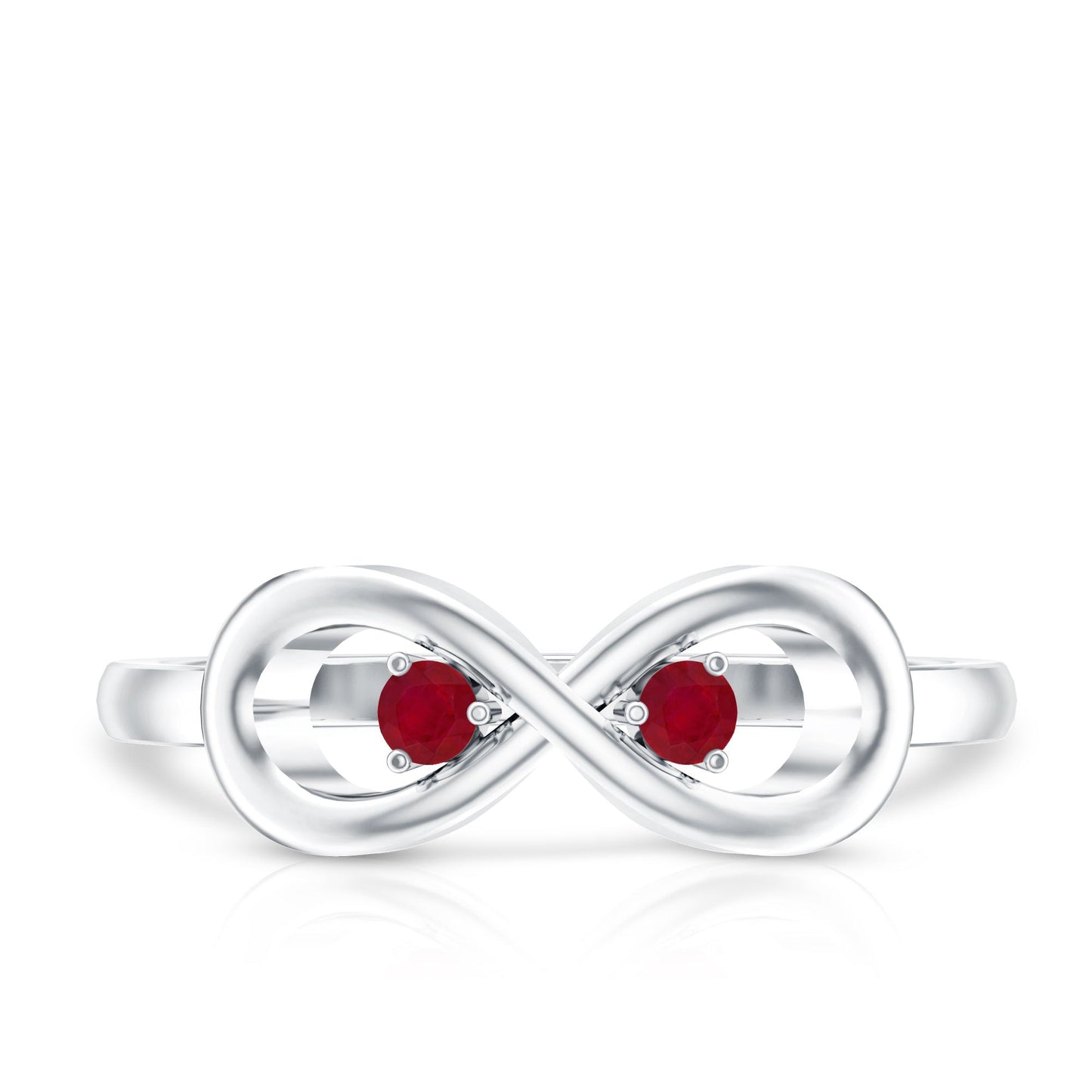 Natural Ruby Infinity Promise Ring for Women