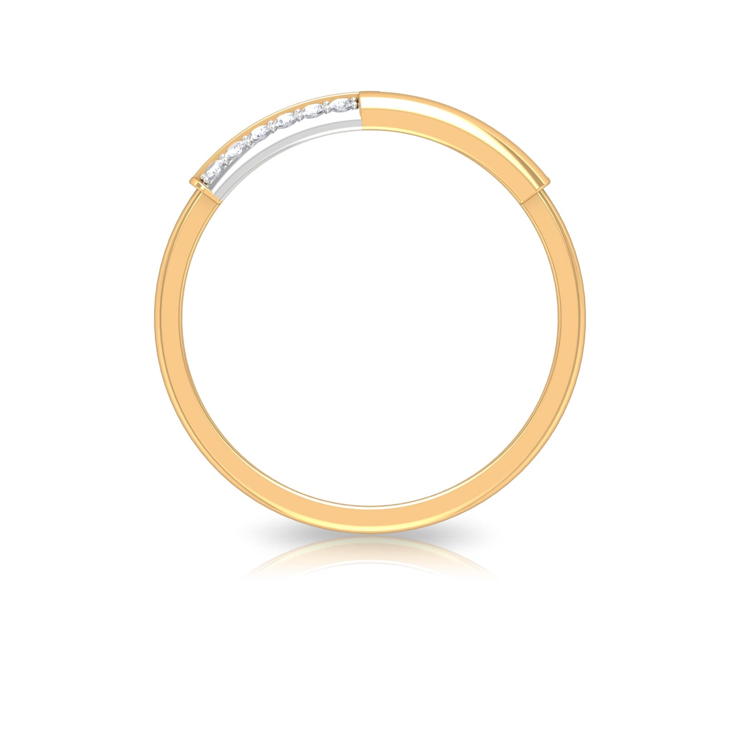 Round Diamond Band Ring in Prong Setting