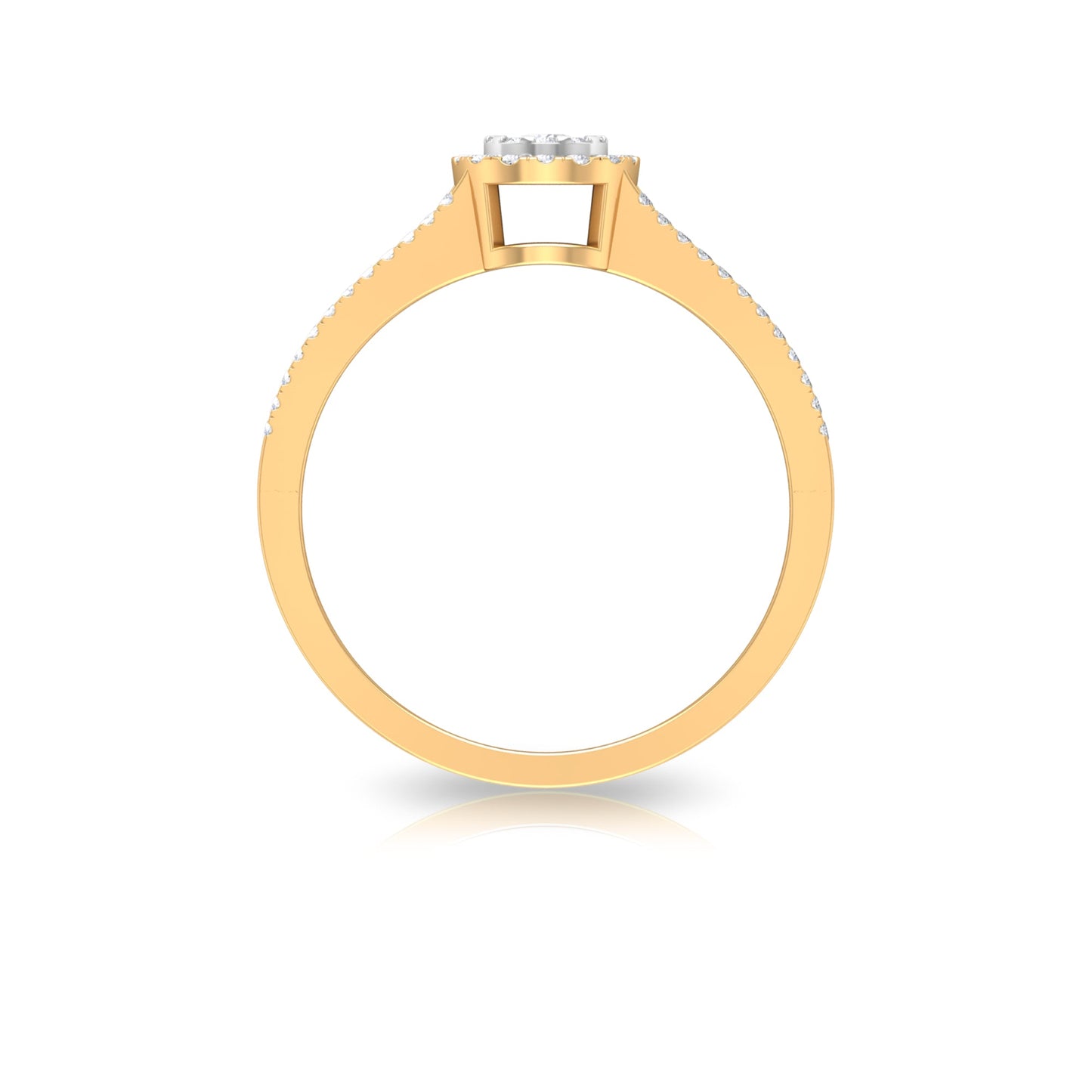Classic Diamond Split Shank Engagement Ring