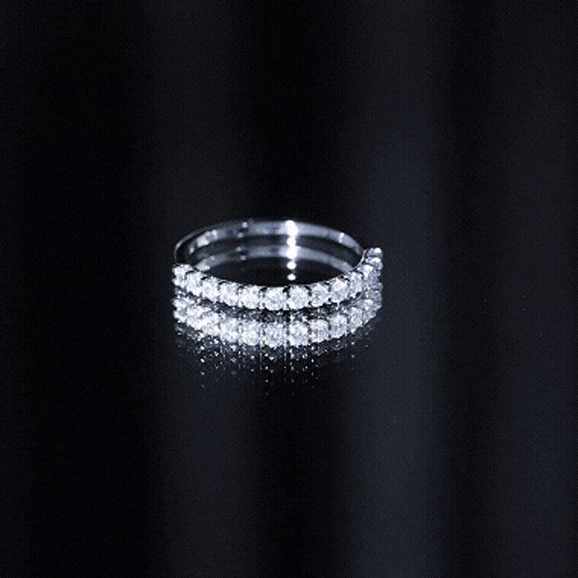 Round Cut Diamond Stackable Eternity Band