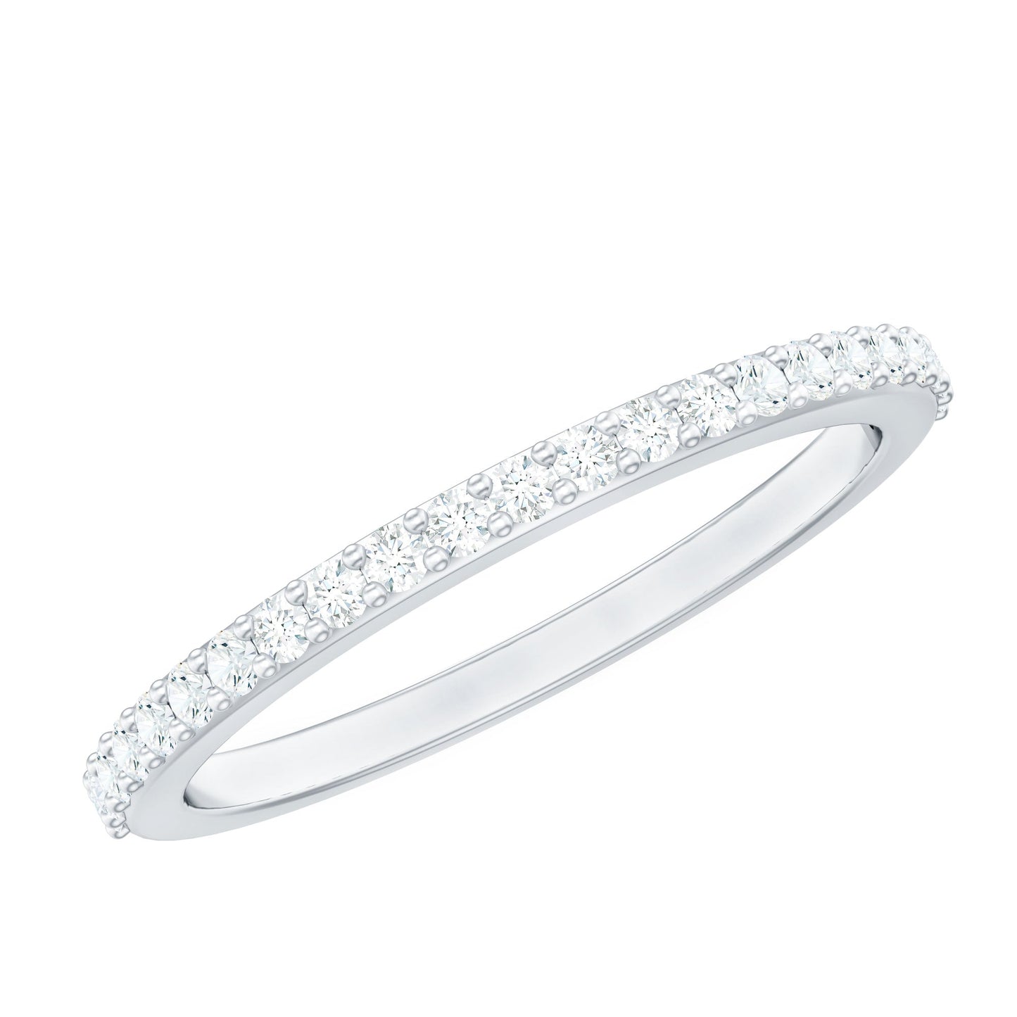 Round Cut Diamond Stackable Eternity Band