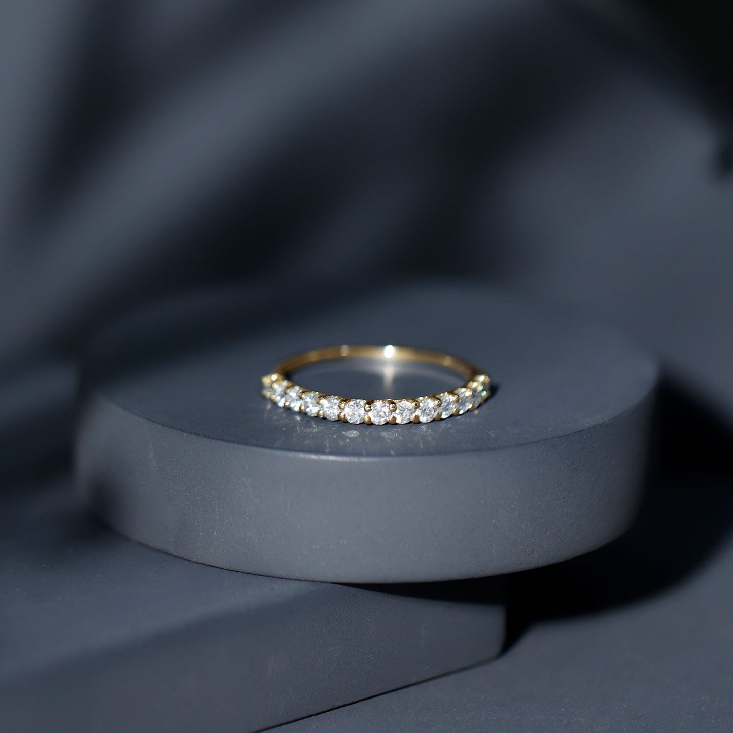 Round Cut Diamond Stackable Eternity Band