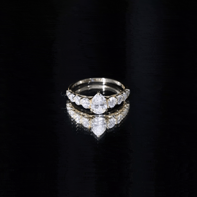 Perfect Pear Engagement Ring with Moissanite