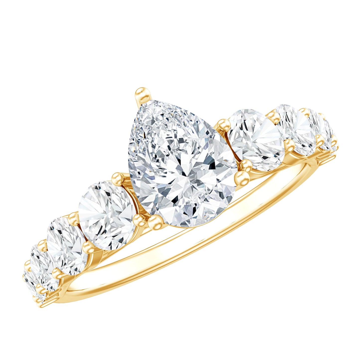 Perfect Pear Engagement Ring with Moissanite