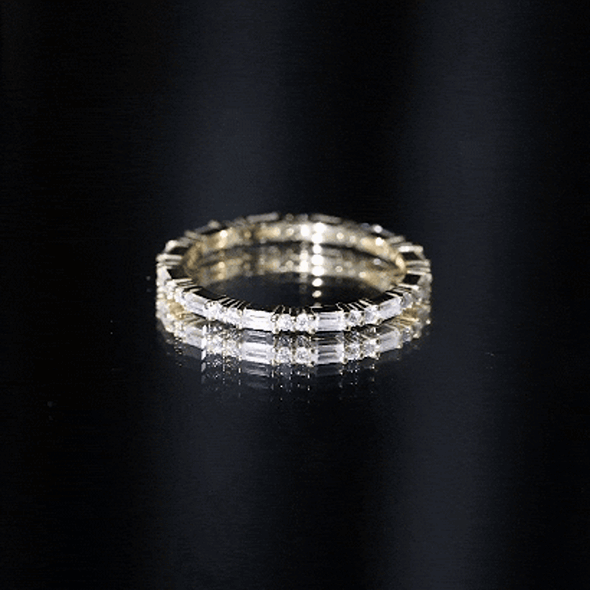 Certified Moissanite Stackable Enhancer Ring