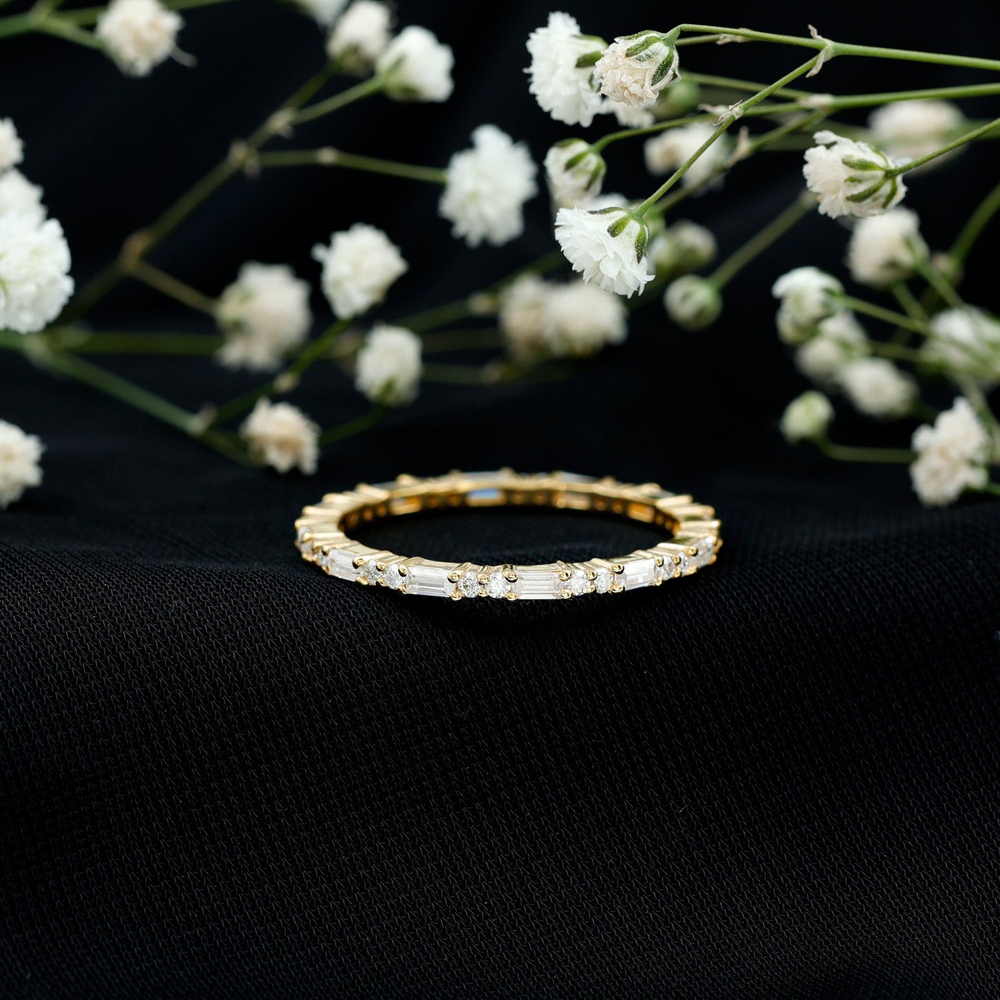 Certified Moissanite Stackable Enhancer Ring