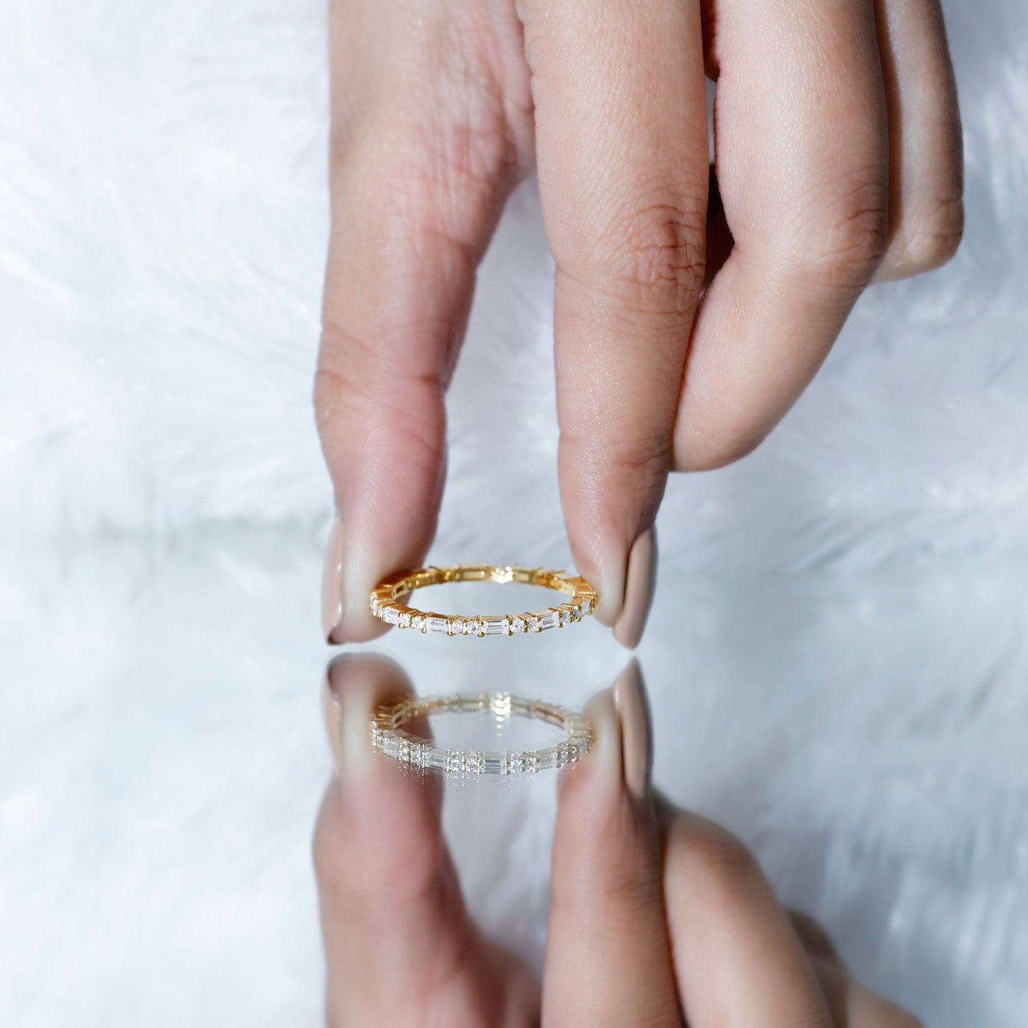 Certified Moissanite Stackable Enhancer Ring