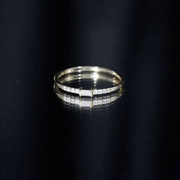 Moissanite Minimalist Stackable Promise Ring