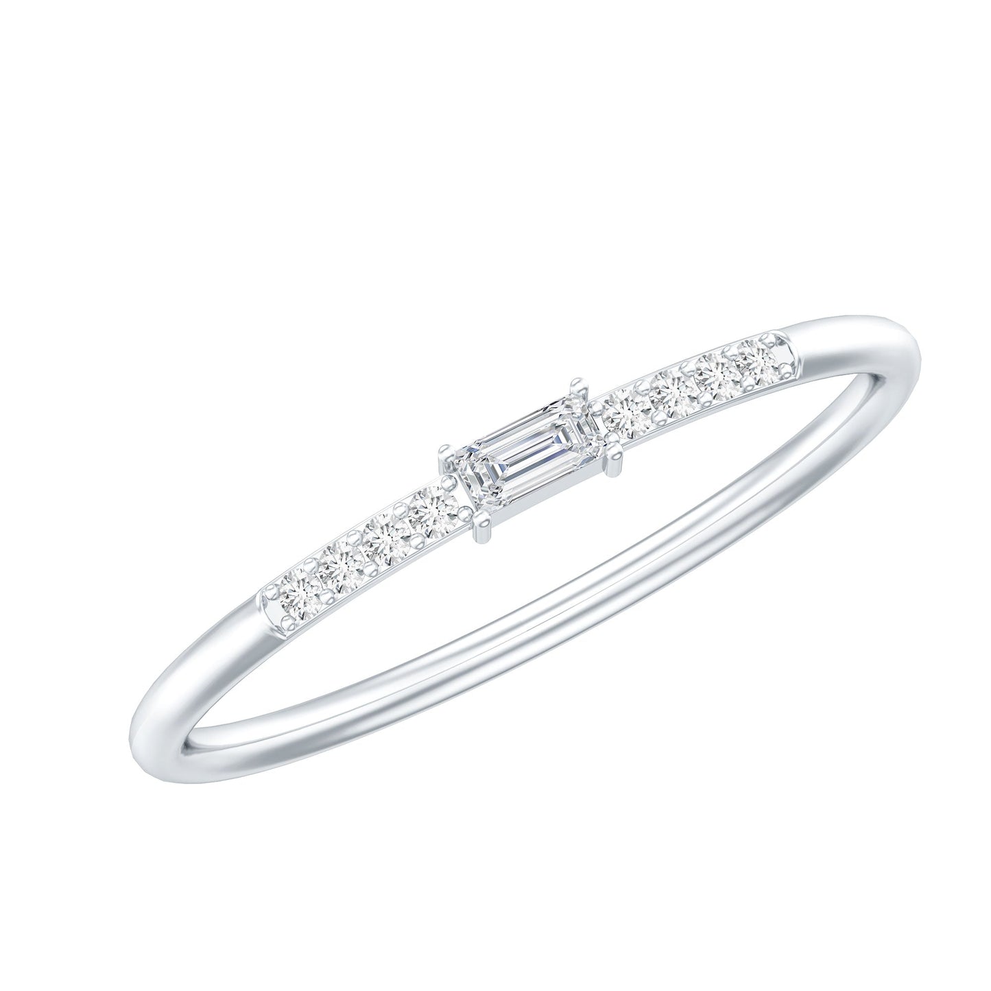 Moissanite Minimalist Stackable Promise Ring