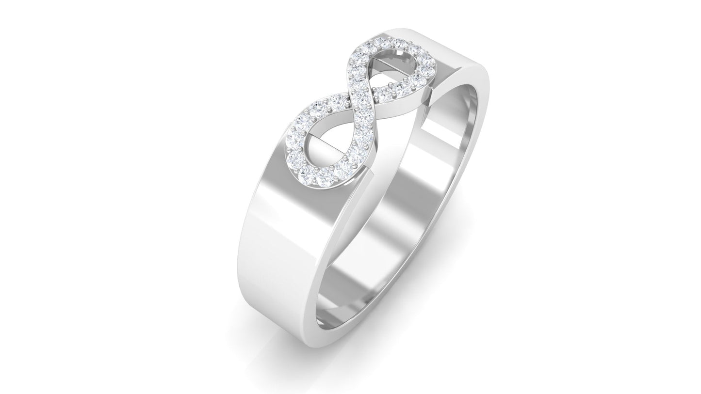 Certified Natural Diamond Infinity Band Ring