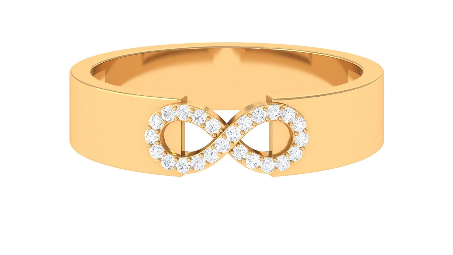 Certified Natural Diamond Infinity Band Ring