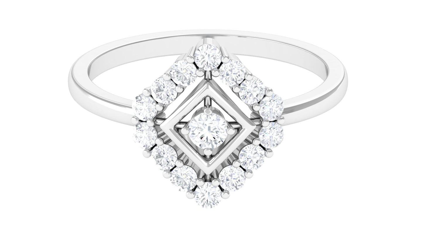 Contemporary Diamond Promise Ring with Certificate