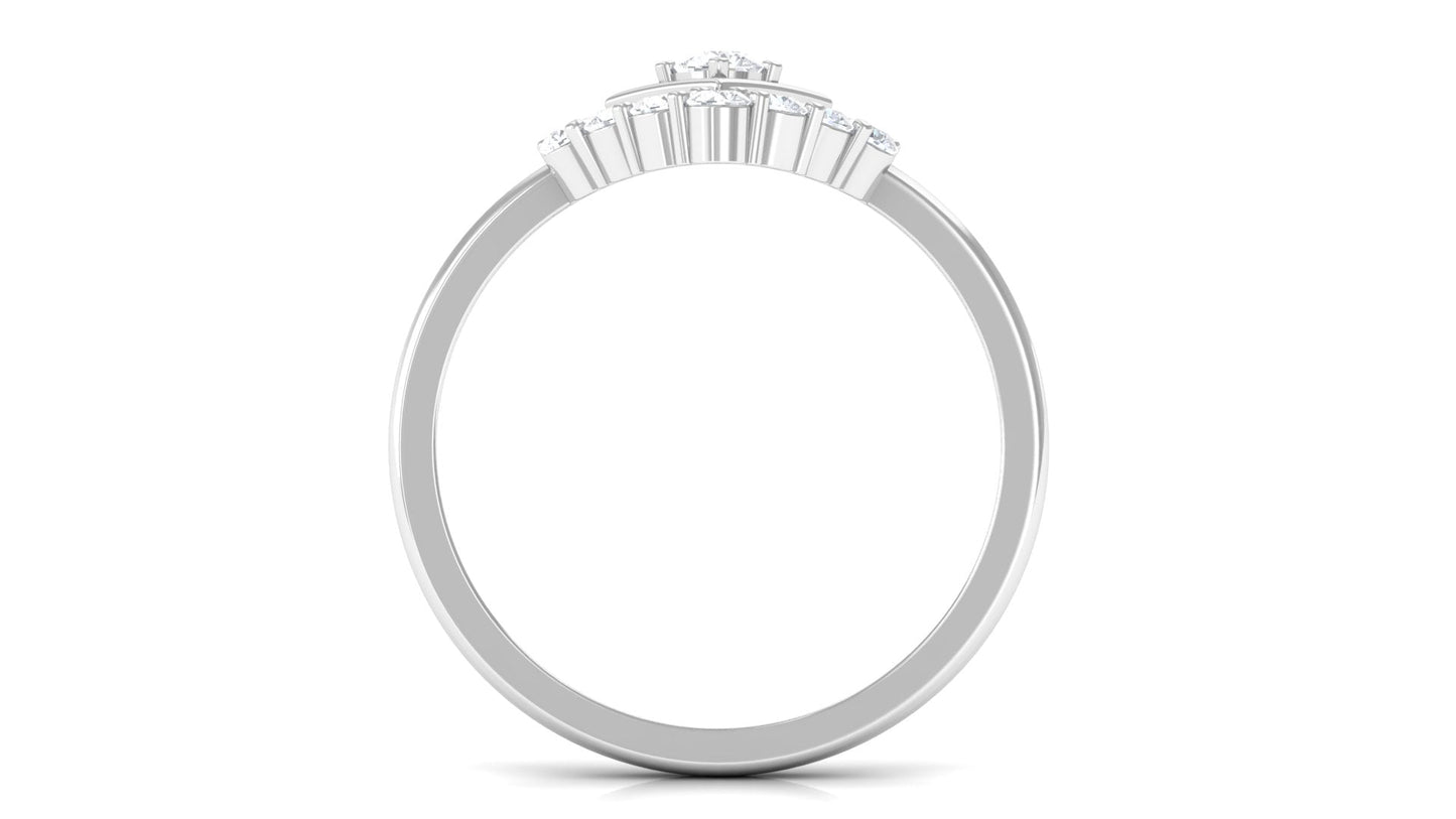 Contemporary Diamond Promise Ring with Certificate