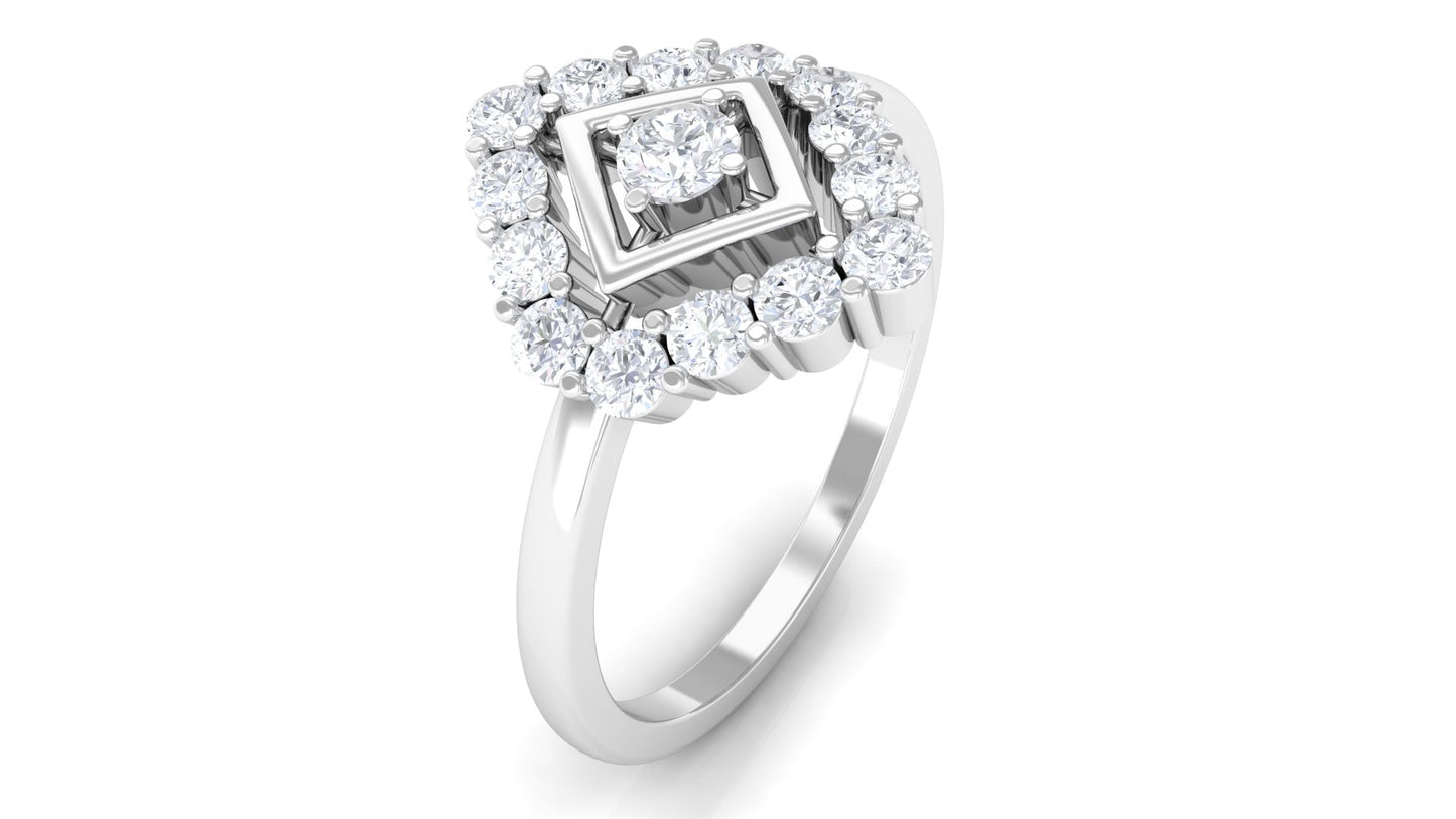 Contemporary Diamond Promise Ring with Certificate
