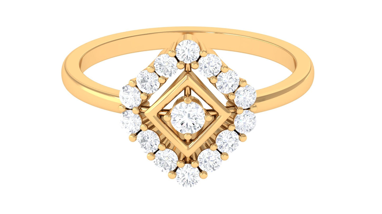 Contemporary Diamond Promise Ring with Certificate