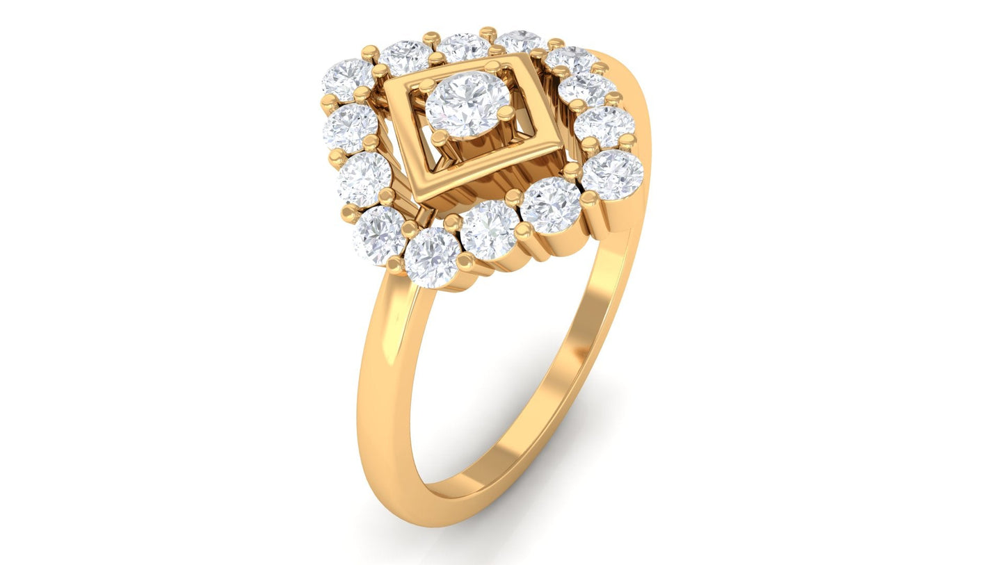 Contemporary Diamond Promise Ring with Certificate