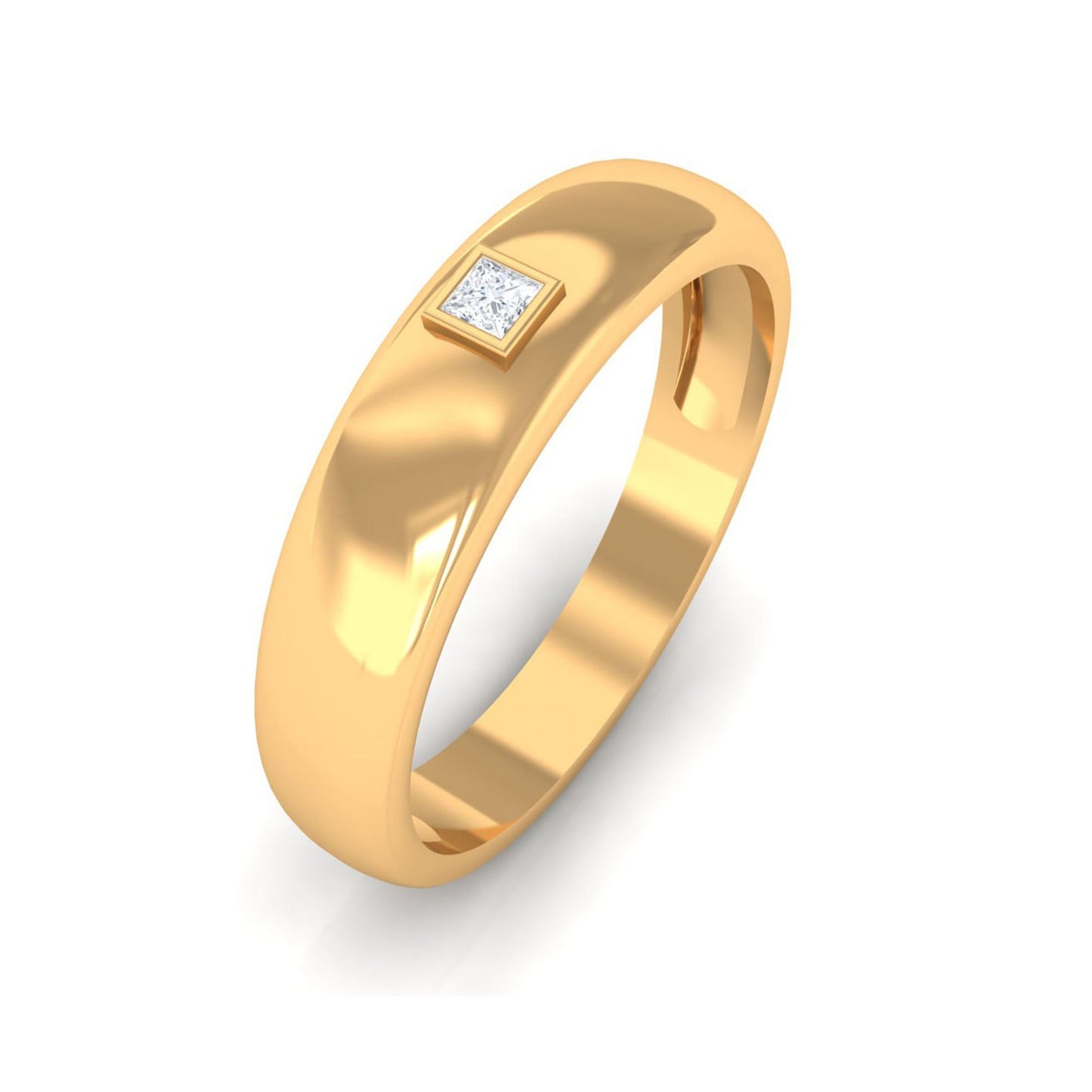 Natural Diamond Mens Wedding Band Ring