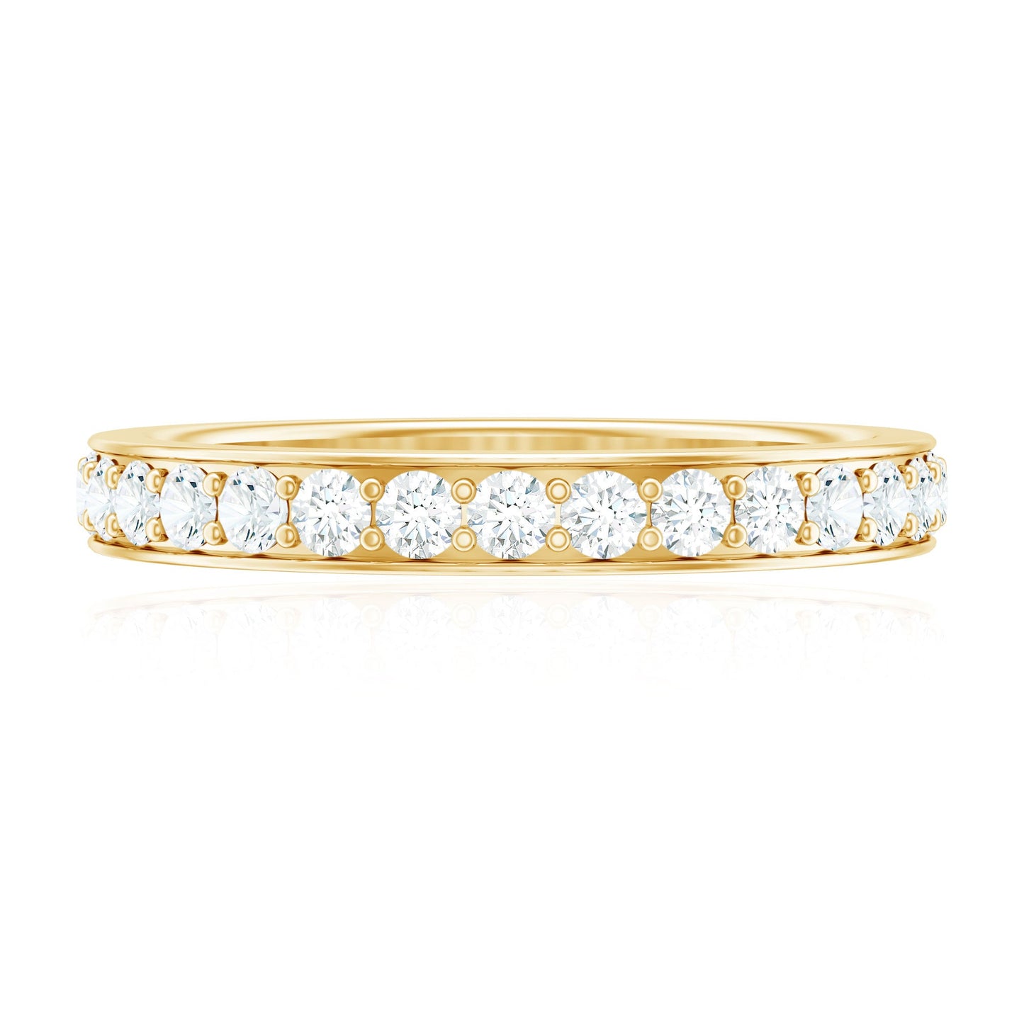 Certified Moissanite Half Eternity Ring
