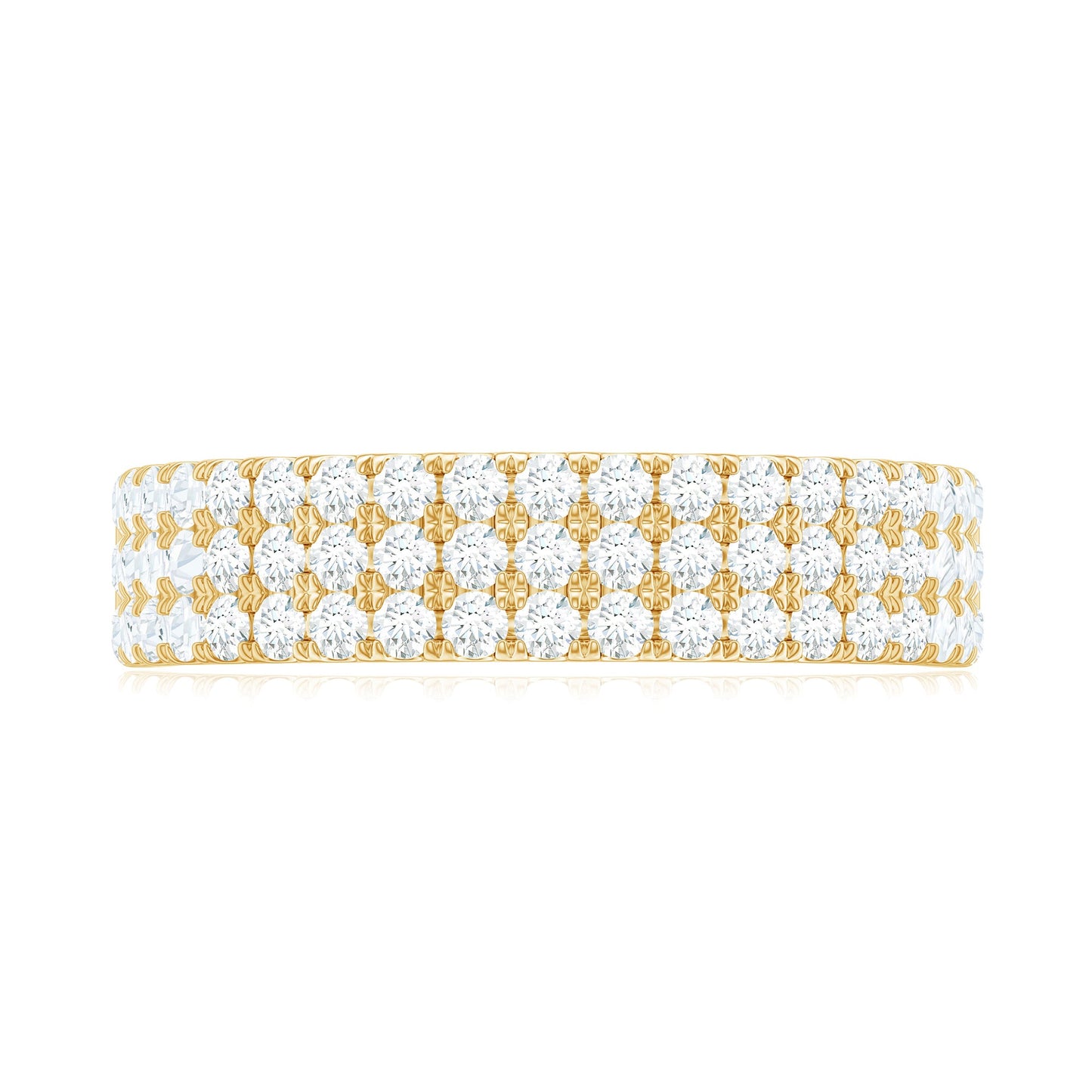 Natural Diamond Wide Half Eternity Band Ring