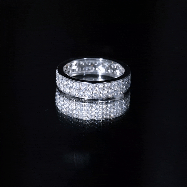 Certified Moissanite Full Eternity Wedding Band For Women