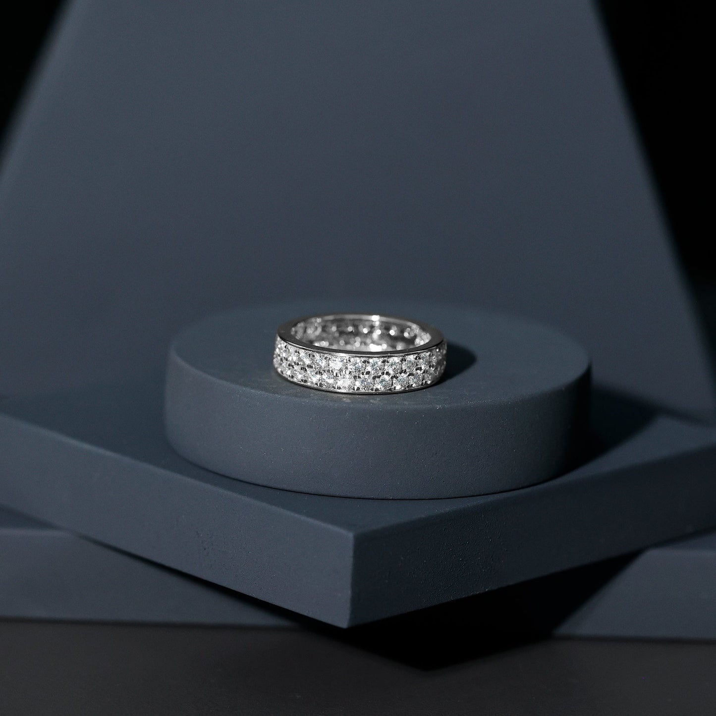 Certified Moissanite Full Eternity Wedding Band For Women