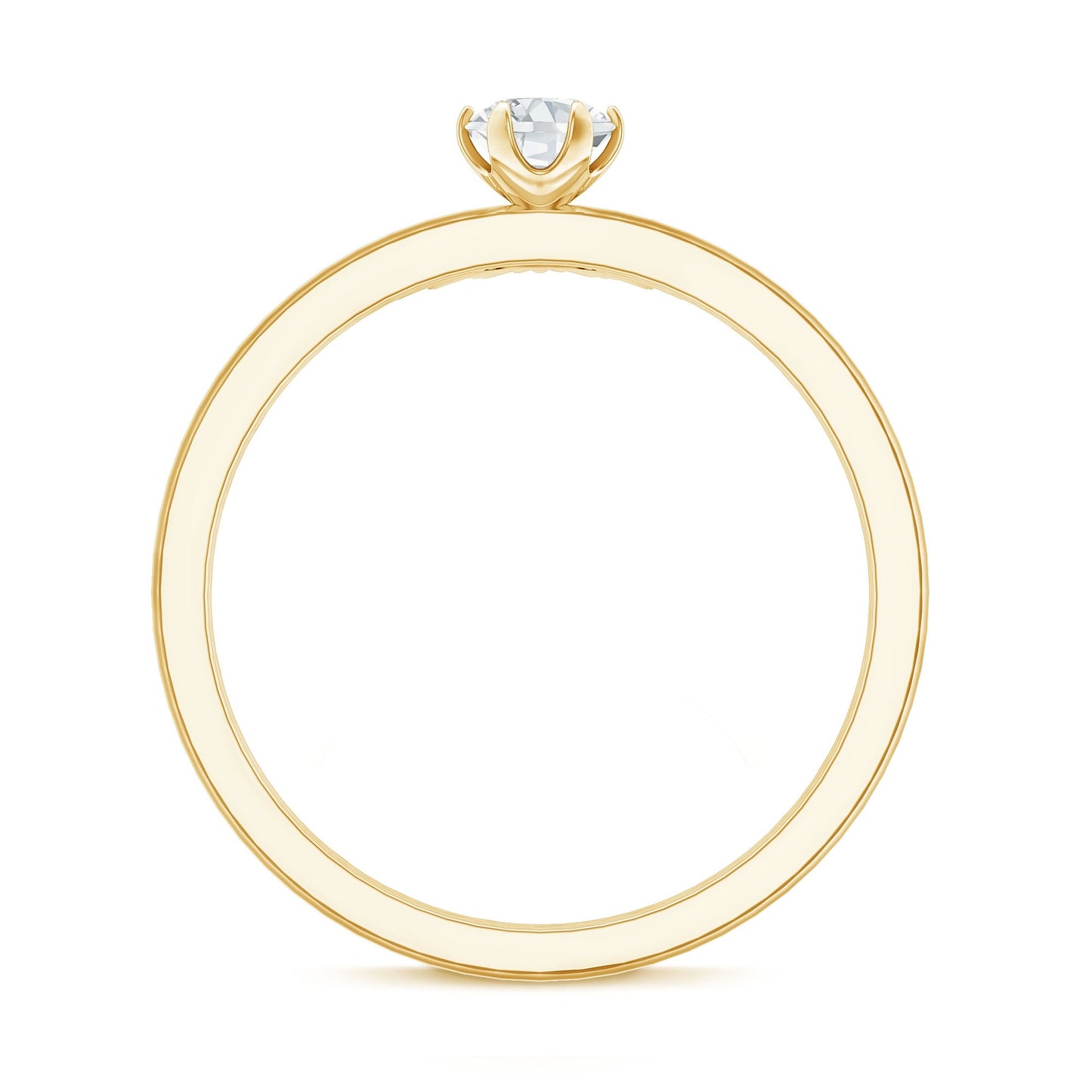 Certified Natural Diamond Promise Ring with Sunburst Enhancer