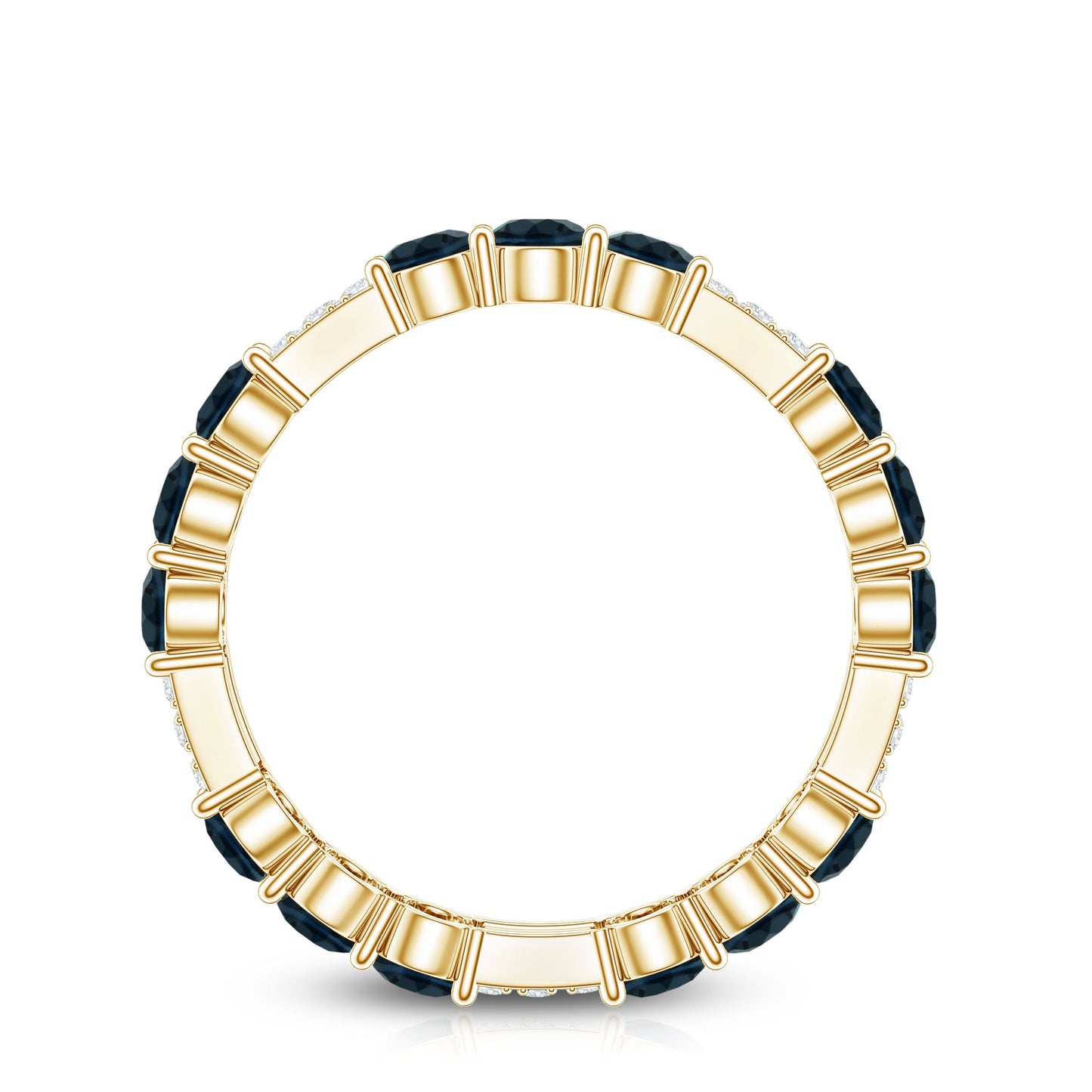 London Blue Topaz and Diamond Designer Full Eternity Band
