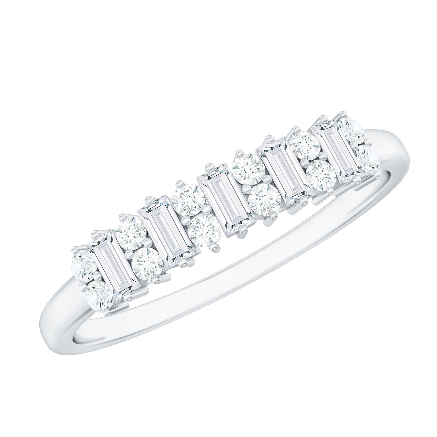 Minimal Natural Diamond Anniversary Ring