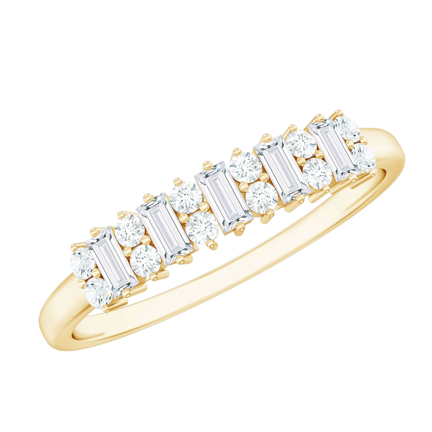 Minimal Natural Diamond Anniversary Ring