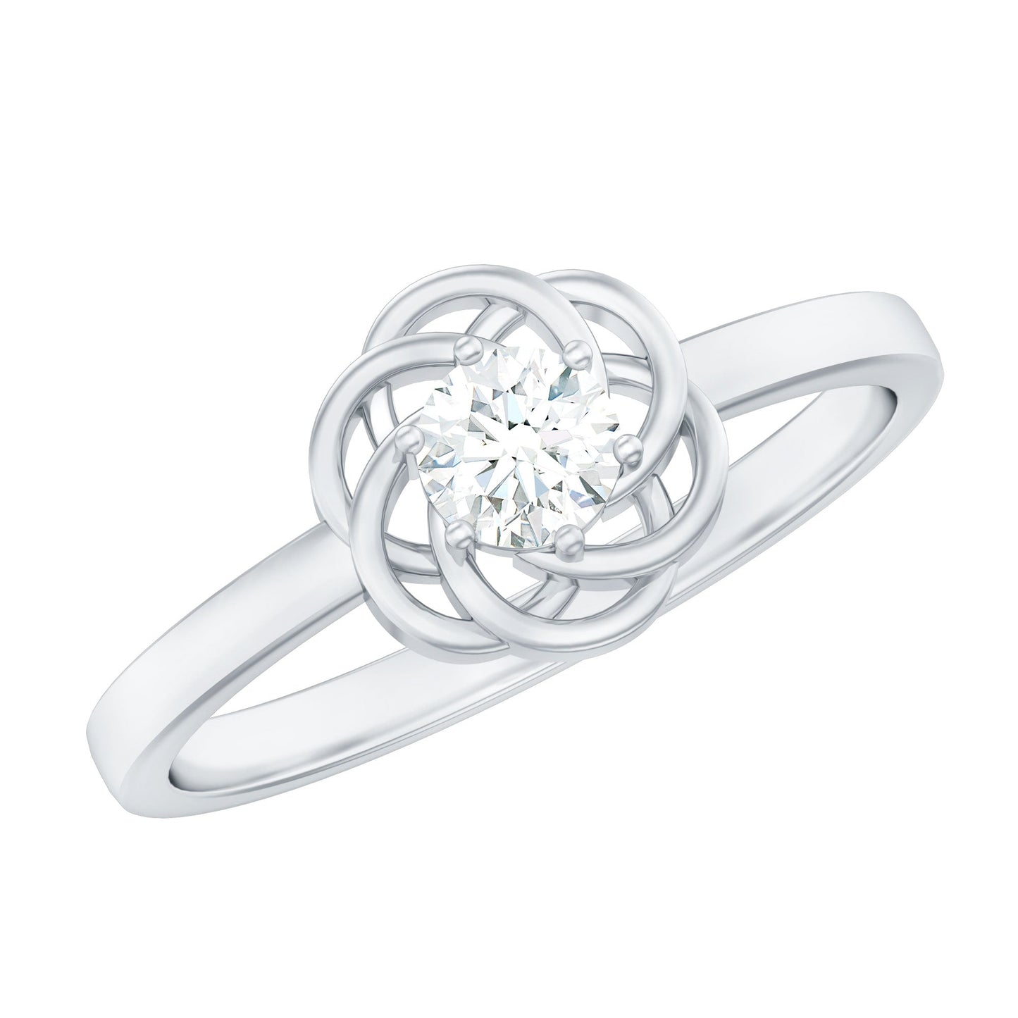 Nature Inspired Diamond Cute Promise Ring with Certificate