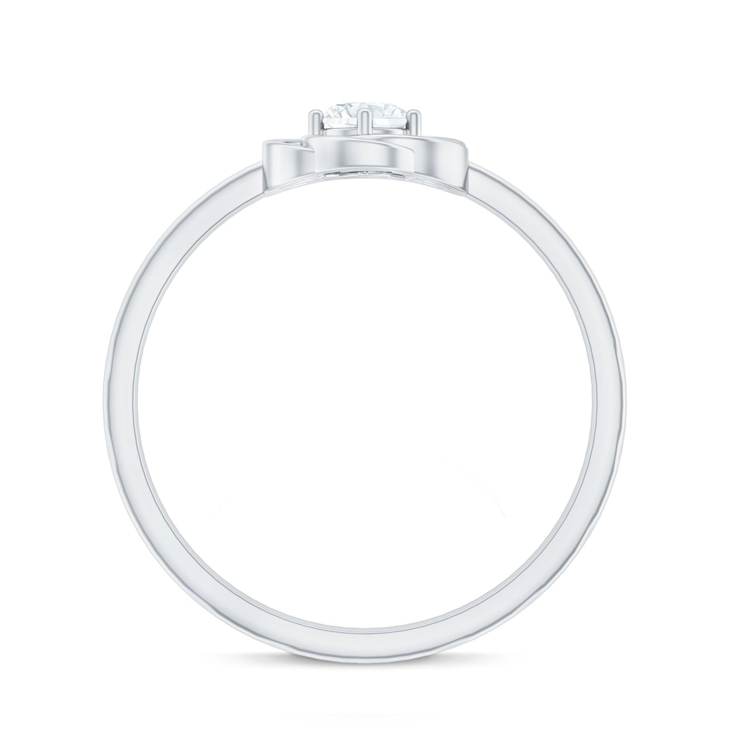 Nature Inspired Diamond Cute Promise Ring with Certificate