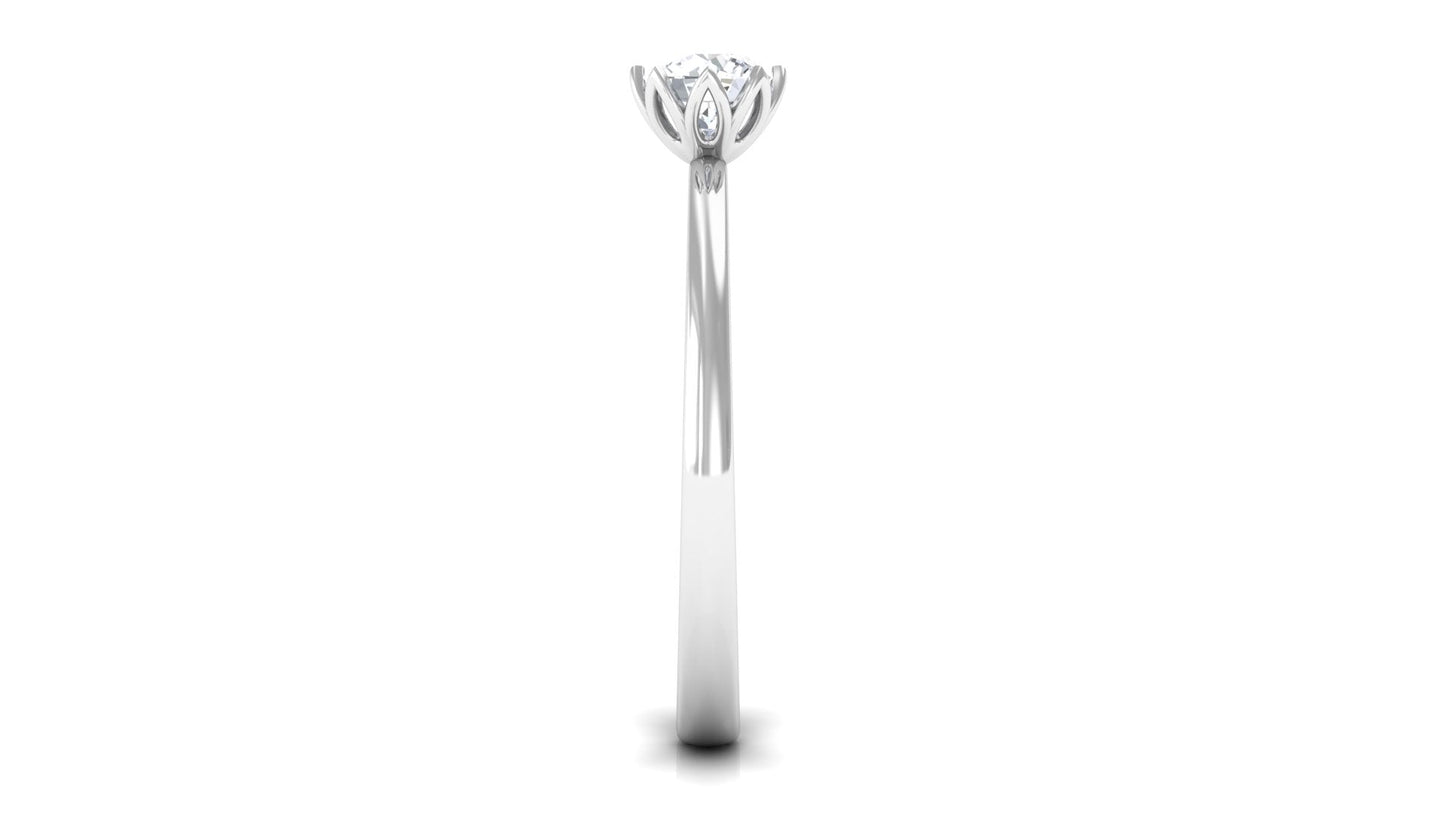 Natural Diamond Solitaire Promise Ring For Women