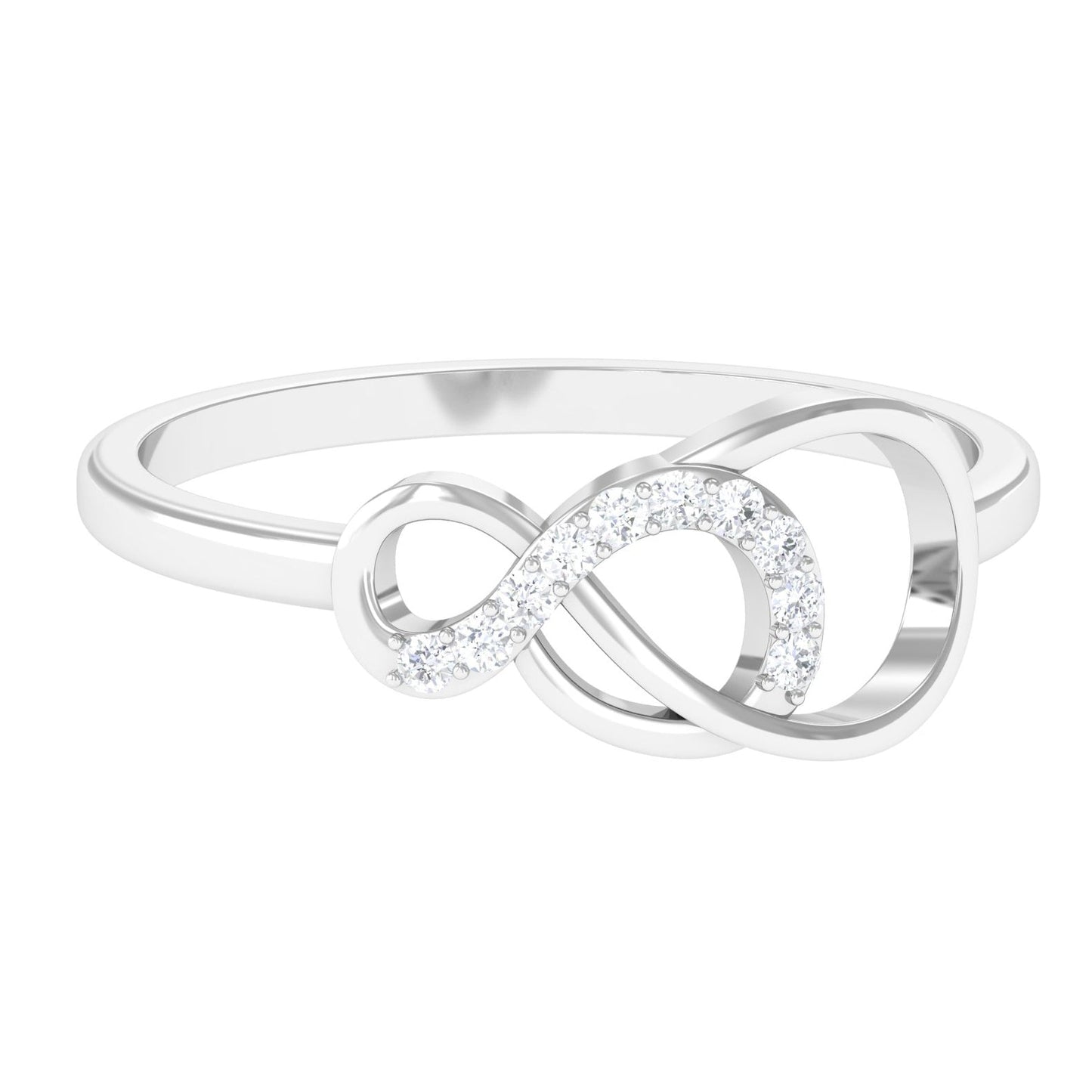 Natural Diamond Infinity Ring for Valentines Day
