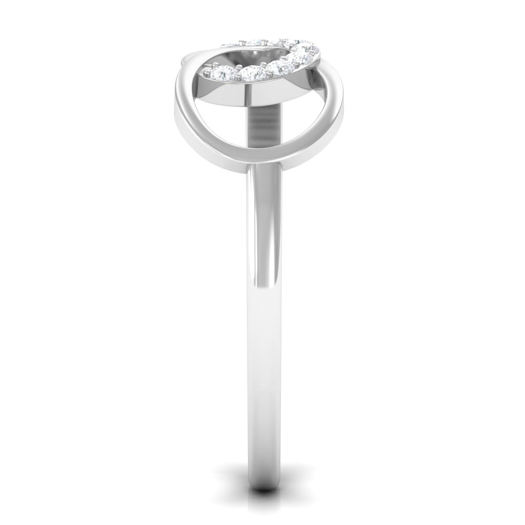 Natural Diamond Infinity Ring for Valentines Day