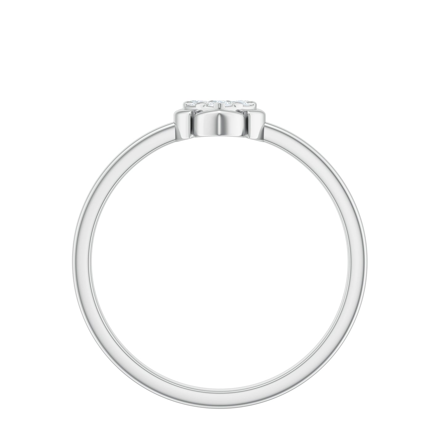 Certified Natural Diamond Heart Promise Ring