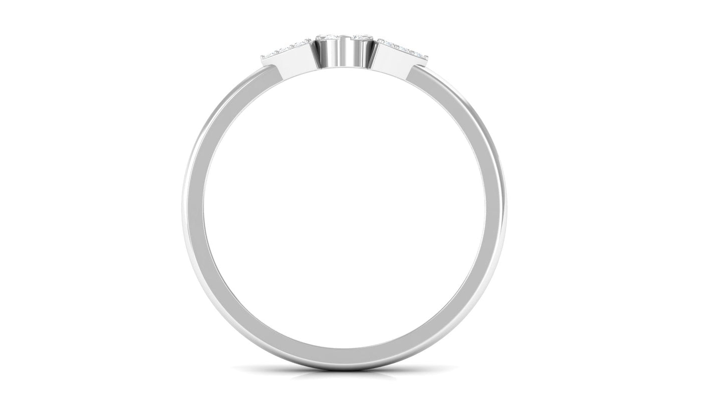 Illusion Set Real Diamond Promise Ring for Her