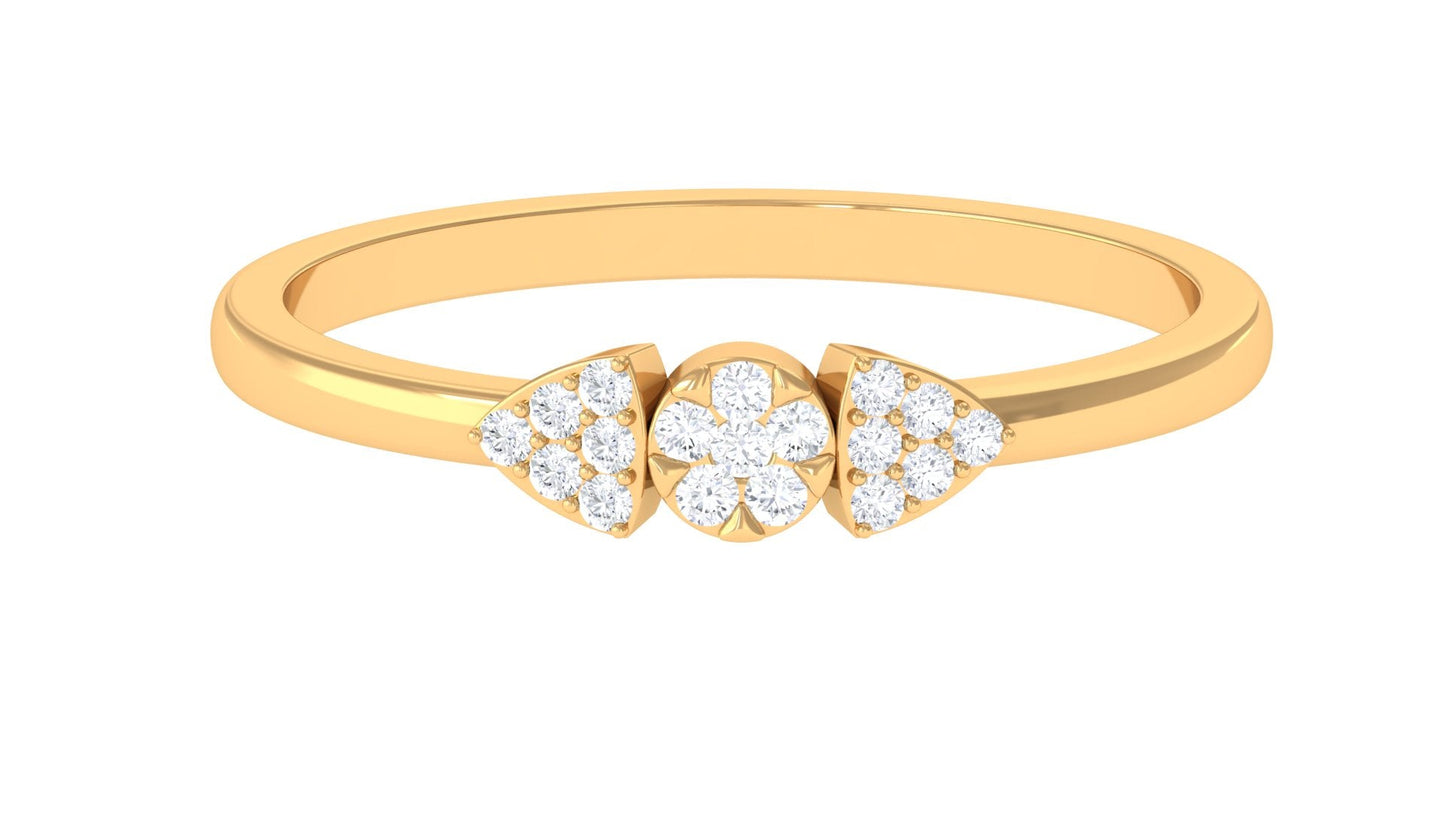 Illusion Set Real Diamond Promise Ring for Her