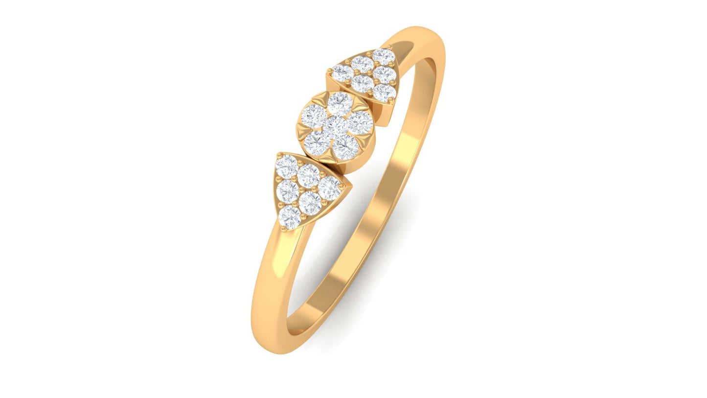 Illusion Set Real Diamond Promise Ring for Her
