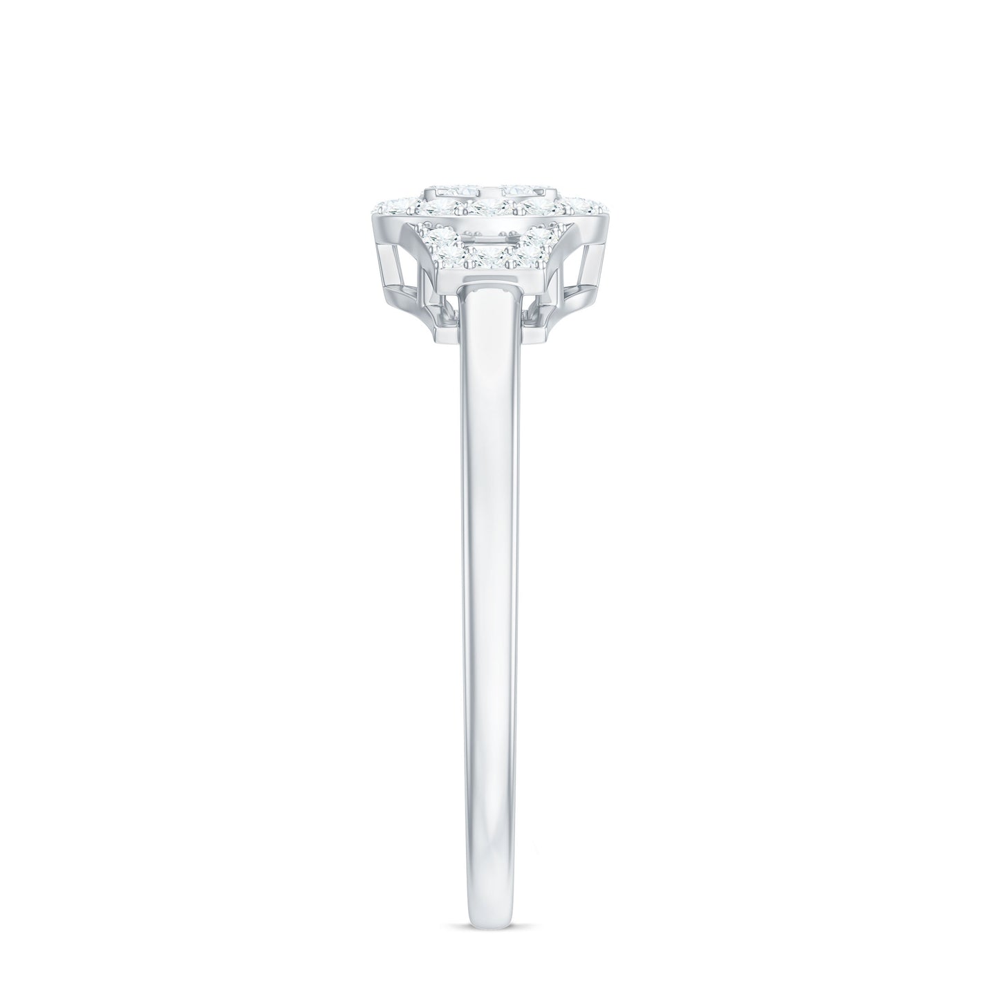 Real Diamond Engagement Ring with Halo