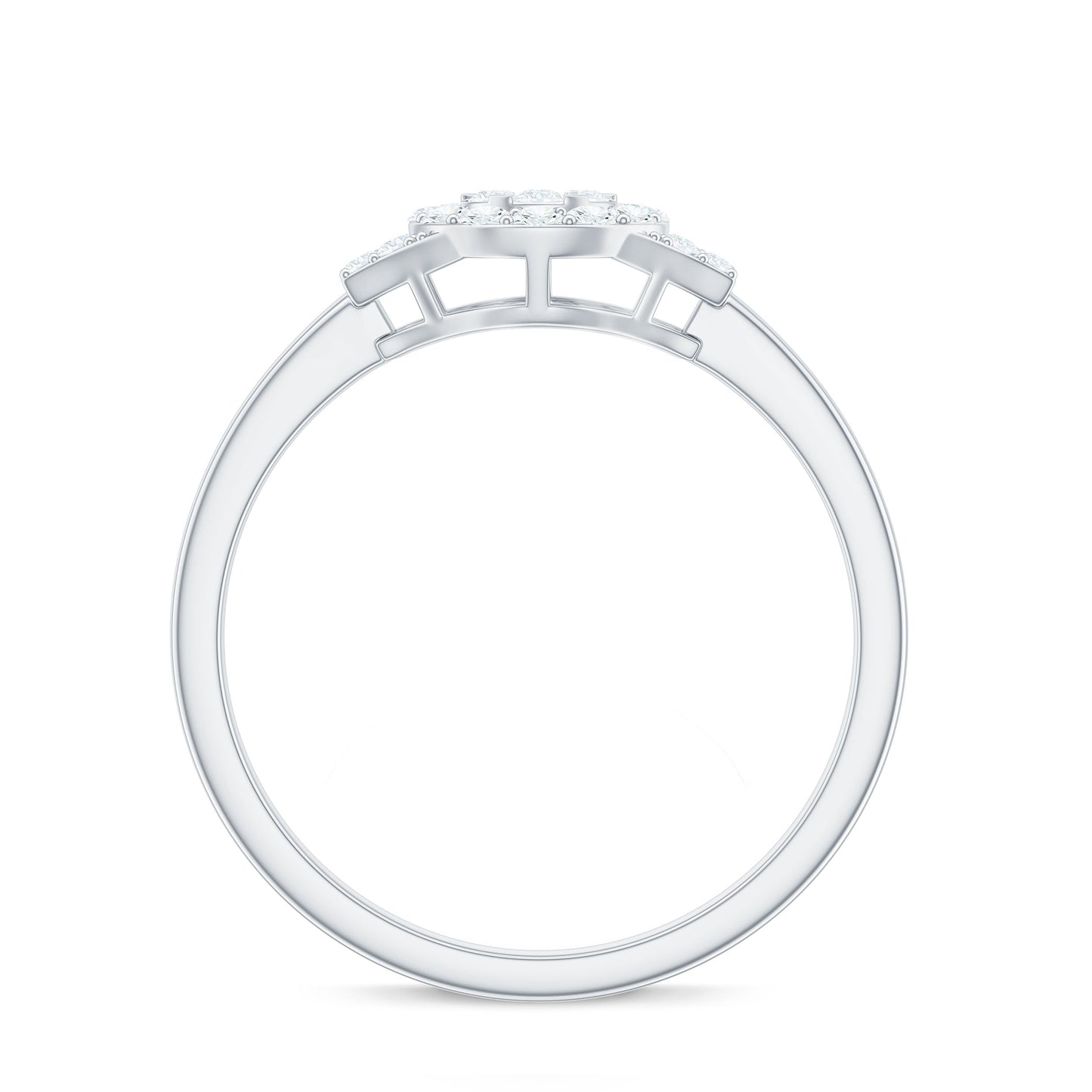 Real Diamond Engagement Ring with Halo