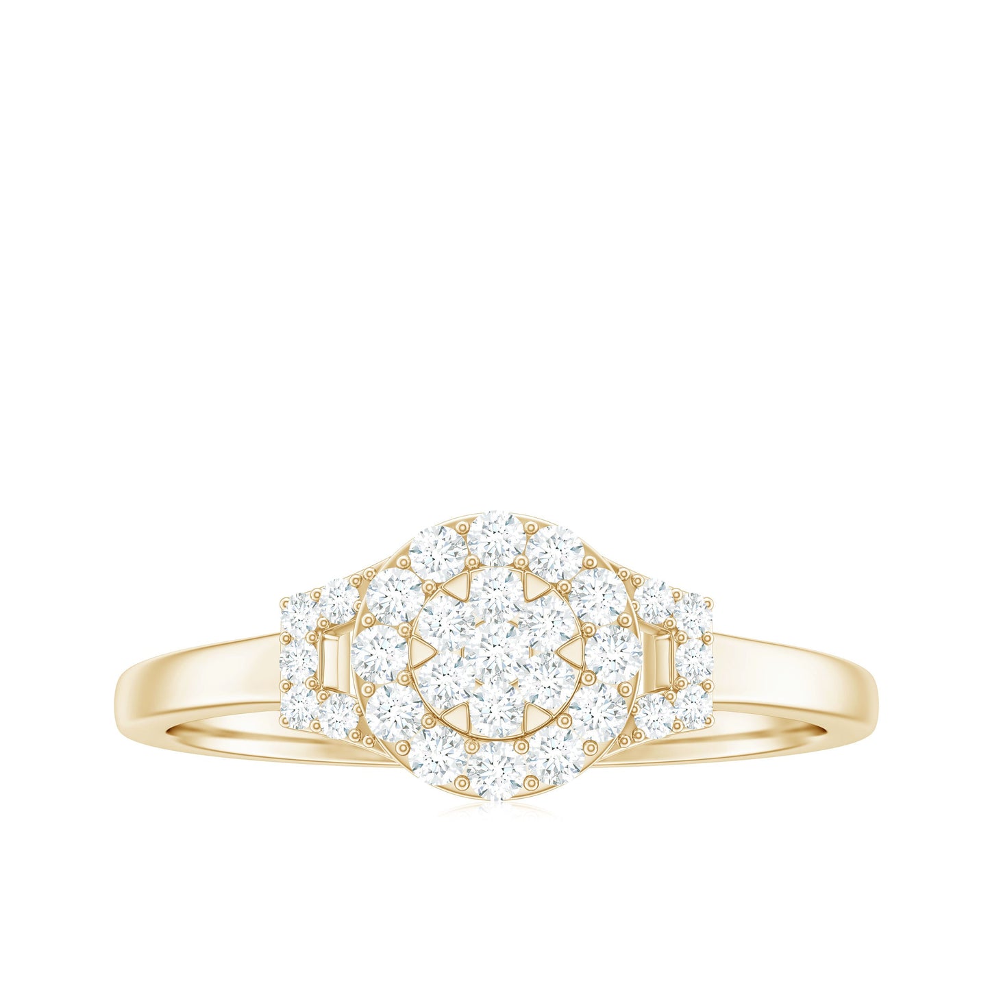 Real Diamond Engagement Ring with Halo