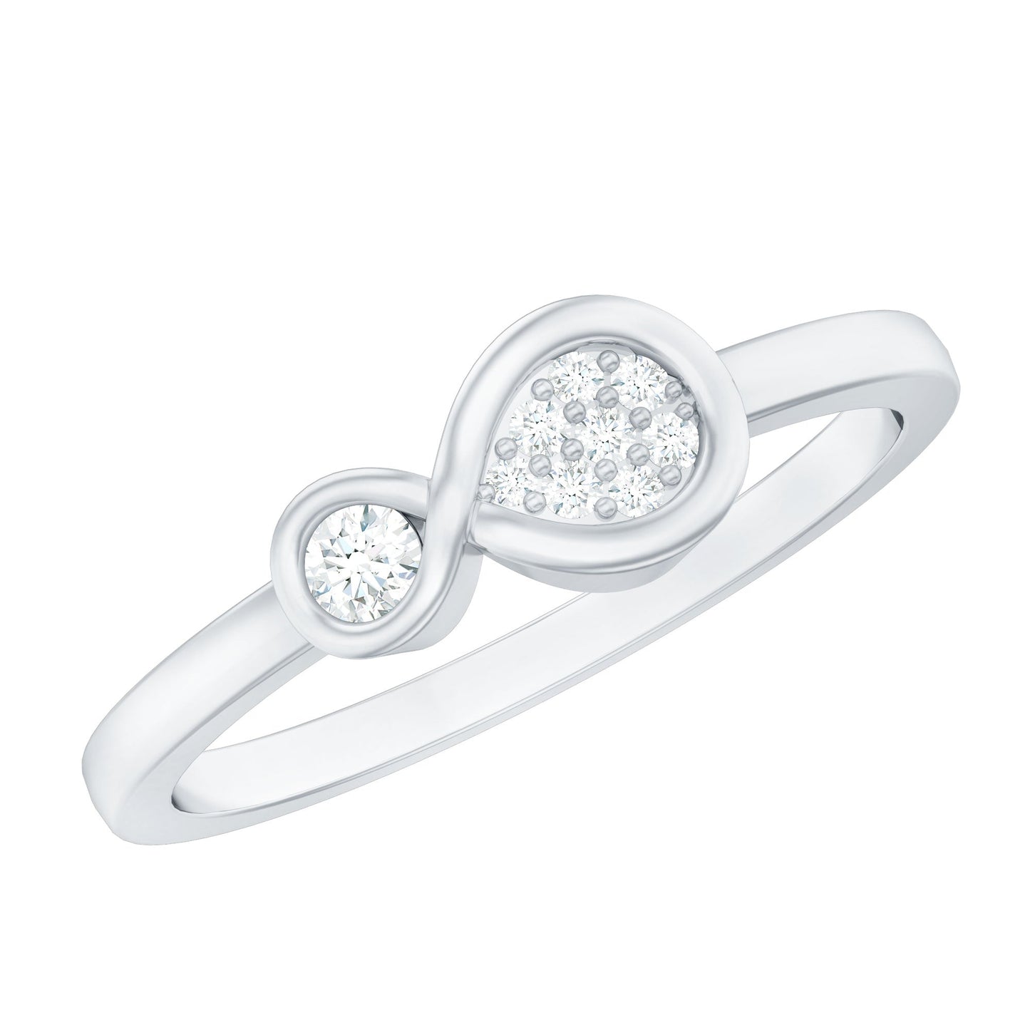 Natural Diamond Infinity Promise Ring