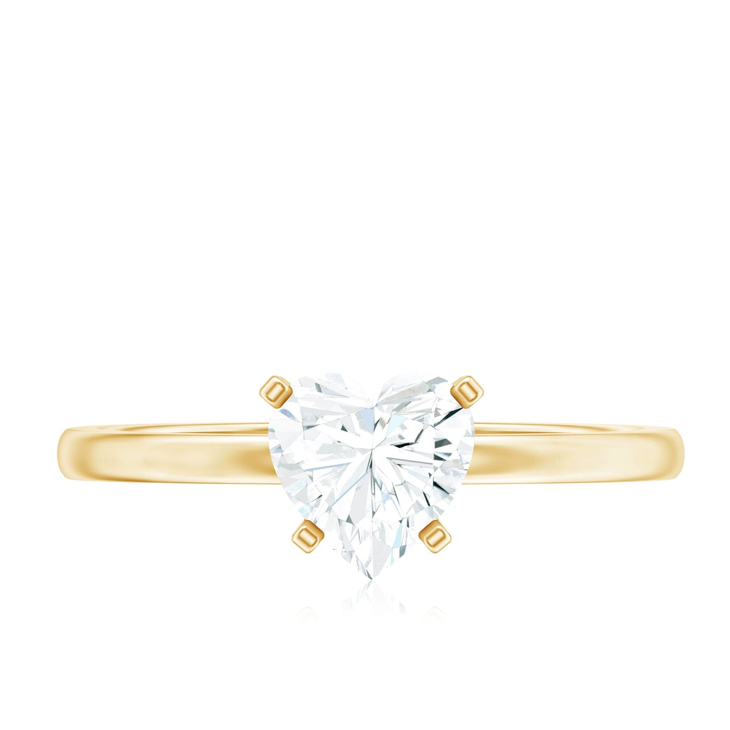 1.5 CT Heart Shape Certified Moissanite Engagement Ring