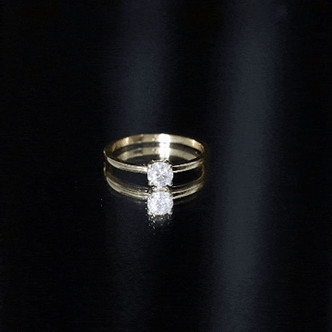 Claw Set Solitaire Moissanite Promise Ring for Women