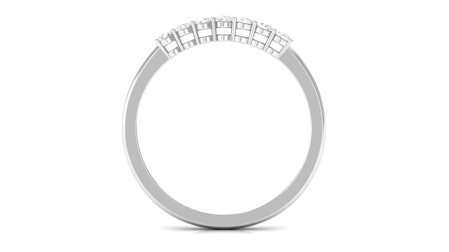 Minimalist Diamond Wedding Band Ring with Certificate