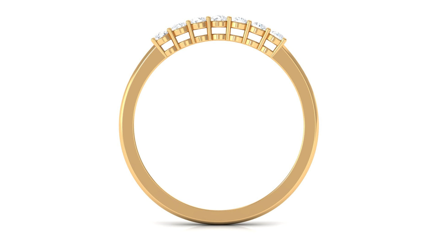 Minimalist Diamond Wedding Band Ring with Certificate