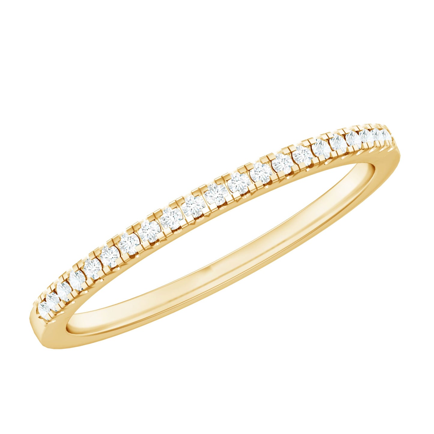 Natural Diamond Minimal Stackable Band Ring