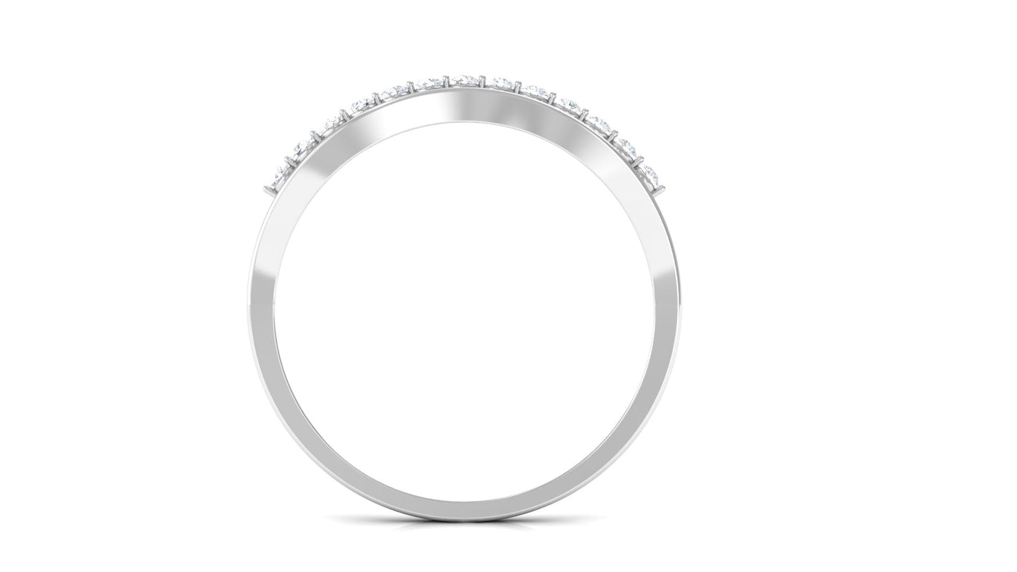 Natural Diamond Half Eternity Ring for Anniversary