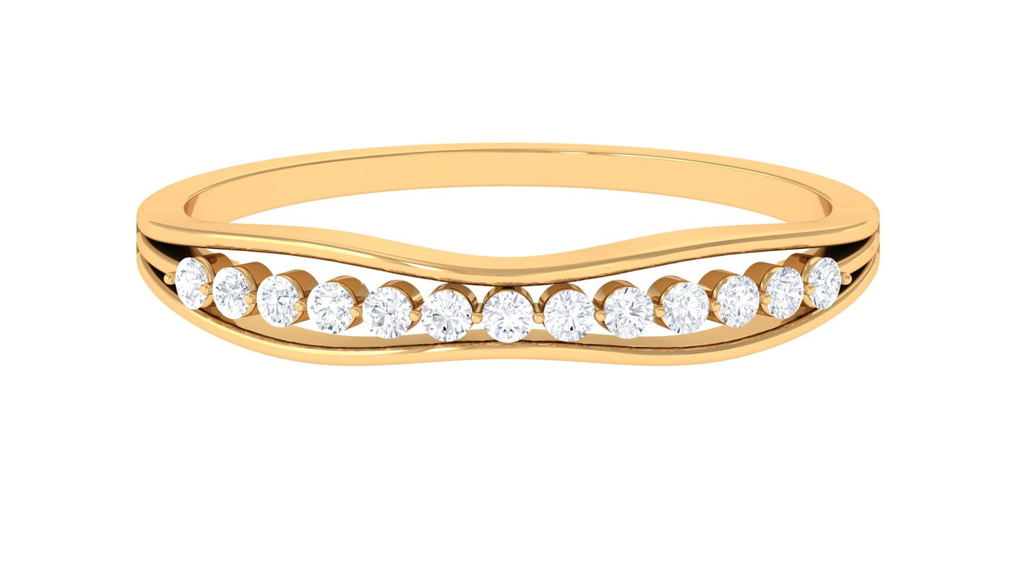 Natural Diamond Half Eternity Ring for Anniversary